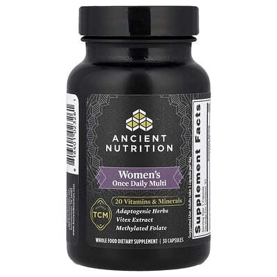 Ancient Nutrition Женские мультивитамины Once Daily, 30 капсул