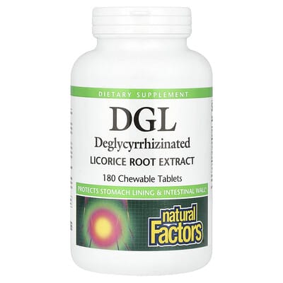 DGL, Deglycyrrhizinated Licorice Root Extract, 180 Chewable Tablets