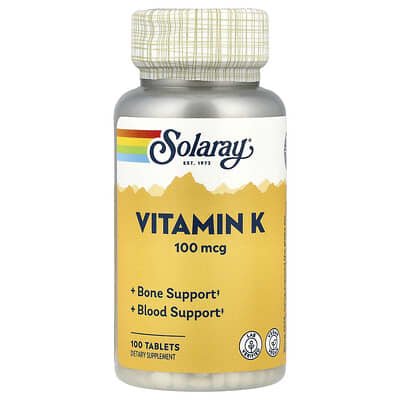 Vitamin K, 100 mcg, 100 Tablets