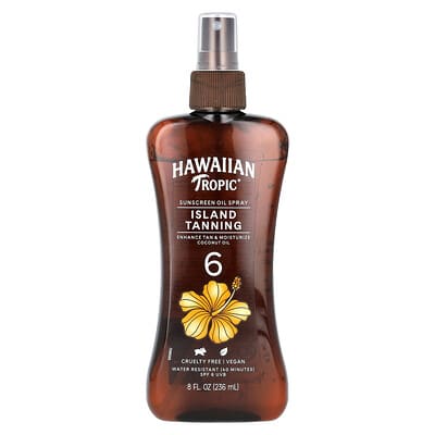 Island Tanning, Sunscreen Oil Spray, SPF 6, 8 fl oz (236 ml)