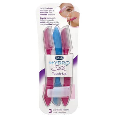 Hydro Silk Touch Up, ассорти цветов, 3 одноразовых бритвы