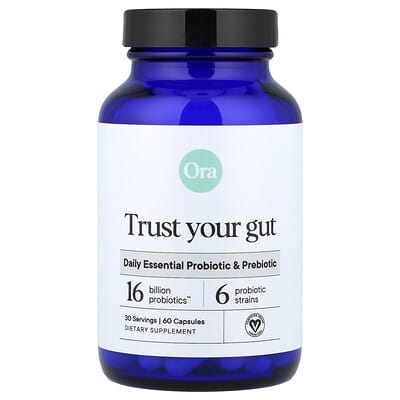 Ora Trust Your Gut ежедневный пробиотик и пребиотик, 60 капсул