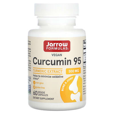 Jarrow Formulas Curcumin 95, экстракт куркумы, 500 mg, 60 вегетарианских капсул