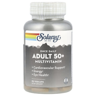Мультивитамины Solaray Once Daily Adult 50+ 90 веганских капсул