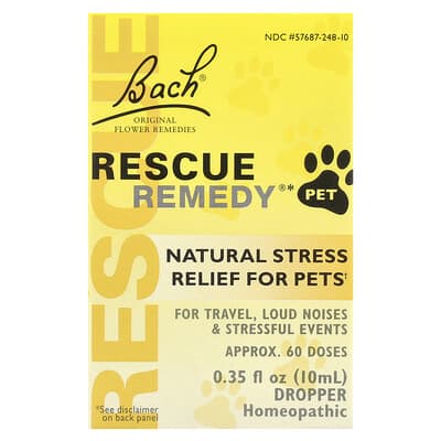 Rescue Remedy® Pet, натуральное средство от стресса для домашних животных, 0.35 fl oz (10 ml)
