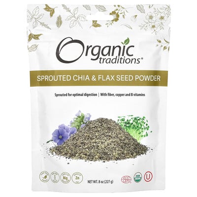 Superfoods, пророщенная чиа/лен, 8 oz (227 g)
