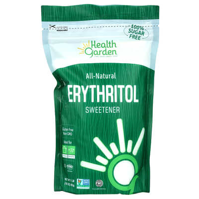 Натуральный подсластитель Health Garden Erythritol, 1 lb (453 g)