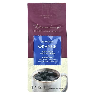 Chicory Herbal Coffee, Orange, Light Roast, Caffeine Free, 11 oz (312 g)