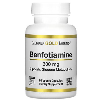 Бенфотиамин, 300 mg, 90 вегетарианских капсул