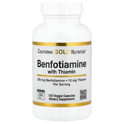 Benfotiamine with Thiamine, 250 mg, 120 Veggie Capsules