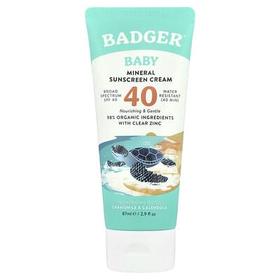 Детский солнцезащитный крем, SPF 40, ромашка и календула, 2.9 fl oz (87 ml)