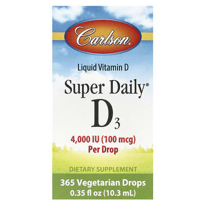 Super Daily® D3, 100 mcg (4,000 IU), 0.35 fl oz (10.3 ml)
