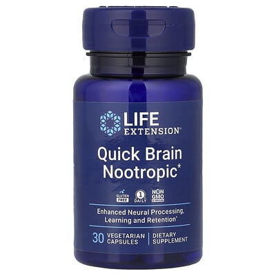 Quick Brain Nootropic, 30 вегетарианских капсул