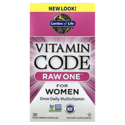 Vitamin Code® Raw One™ для женщин, 30 вегетарианских капсул