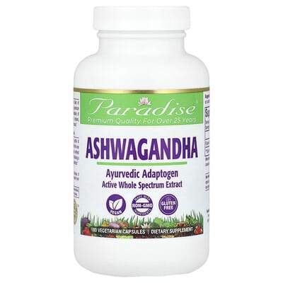 Ashwagandha, 250 mg, 180 вегетарианских капсул