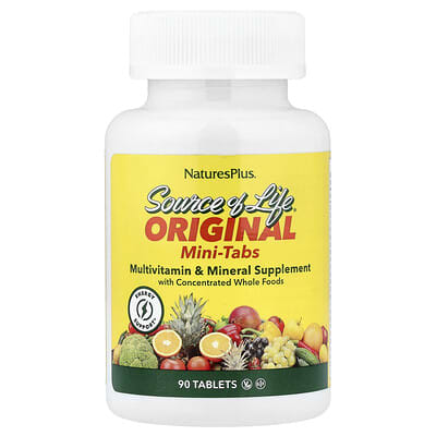 Source of Life® Original Mini-Tabs, мультивитаминный и минеральный комплекс, 90 таблеток