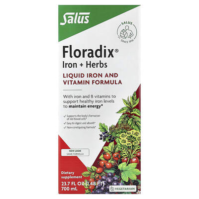 Floradix®, Железо + травы, 23.7 fl oz (700 ml)