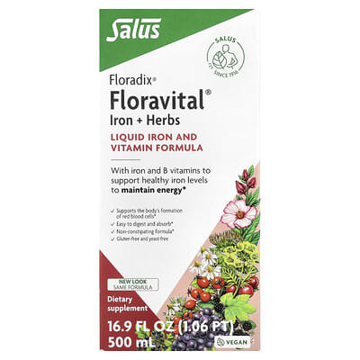 Floravital® Железо + травы, 16.9 fl oz (500 ml)