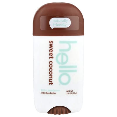 24 Hr Deodorant с Shea Butter, Sweet Coconut, 2.6 oz (73 g)