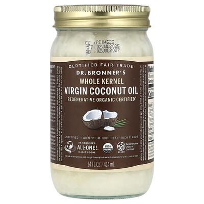 Натуральное кокосовое масло Whole Kernel, 14 fl oz (414 ml)