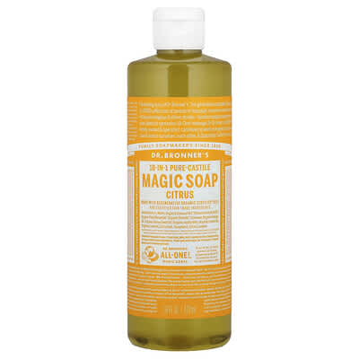 Dr. Bronner's 18-in-1 Pure-Castile Magic мыло, Citrus, 16 fl oz (473 ml)