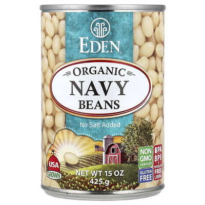 Organic Navy Beans, 15 oz (425 g)