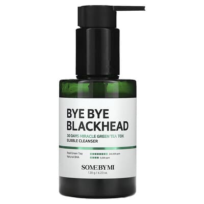 Очищающий пенка-баббл SOME BY MI Bye Bye Blackhead, 30 Days Miracle Green Tea Tox Bubble Cleanser, 120 g