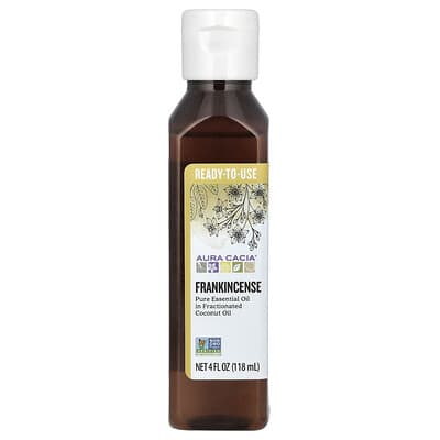 Эфирное масло Aura Cacia Frankincense в очищенном кокосовом масле, 4 fl oz (118 ml)