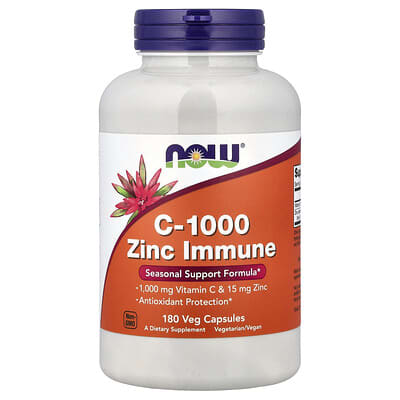C-1000 Zinc Immune, 180 вегетарианских капсул