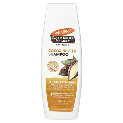 Шампунь Palmer's Cocoa Butter Formula® с витамином E для сохранения длины волос, 13.5 fl oz (400 ml)