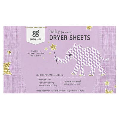 Grab Green салфетки для сушки детских вещей, Dreamy Rosewood, 80 шт