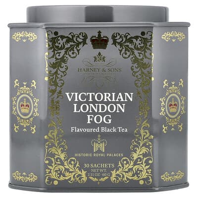 Черный чай, Victorian London Fog, 30 пакетиков, 2.11 oz (60 g)