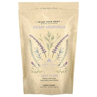 Hemp Moringa Loose Herbs, Deep Sleep, Caffeine Free, 10 oz (283 g)