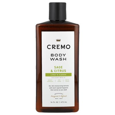 Гель для душа Cremo, Sage & Citrus, 16 fl oz (473 ml)