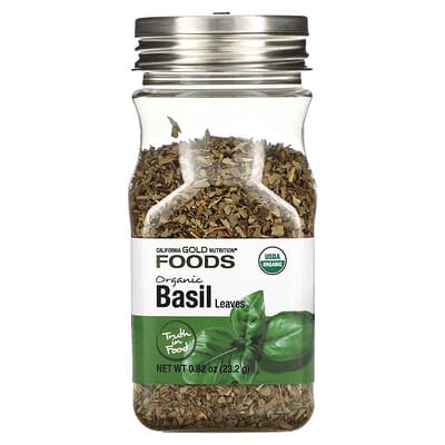 Foods, Organic Basil Leaves, 1.05 oz (30 g)
