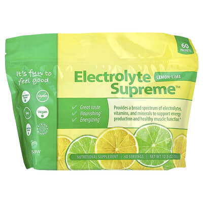Electrolyte Supreme™, Lemon-Lime, 60 Packets, 3.8 g Each