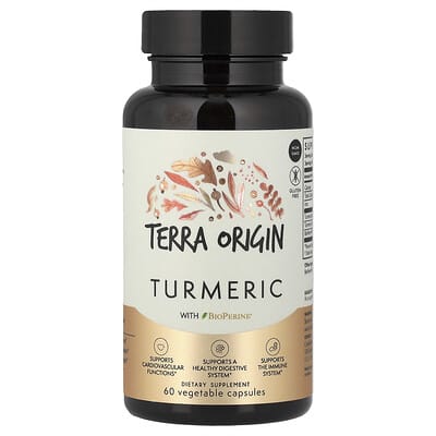 Turmeric With BioPerine®, 60 вегетарианских капсул