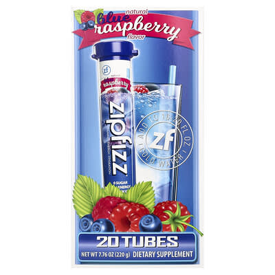 Смесь для энергетического напитка, Blue Raspberry, 20 трубок, 0.39 oz (11 g) каждая
