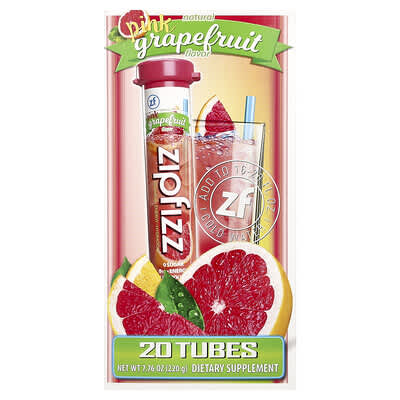 Энергетический напиток Zipfizz Pink Grapefruit, 20 трубок, 0.39 oz (11 g) каждый