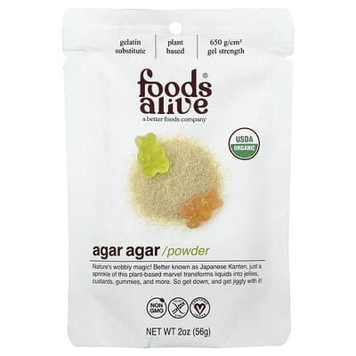 Порошок агар-агар, 2 oz (56 g)