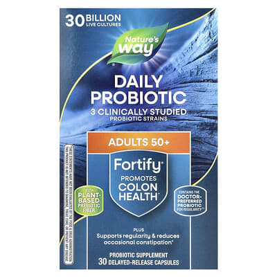 Nature's Way Fortify®, Daily Probiotic, Adults 50+, 30 капсул пролонгированного действия