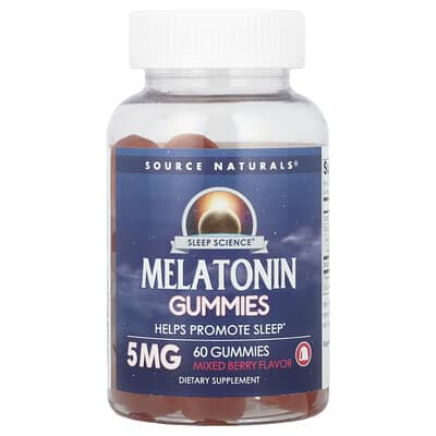 Мелатонин Source Naturals Sleep Science® Mixed Berry, 5 mg, 60 шт