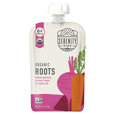 Organic Roots, Sweet Potato, Carrot, Beet & Olive Oil, 6+ Months, 3.5 oz (99 g)