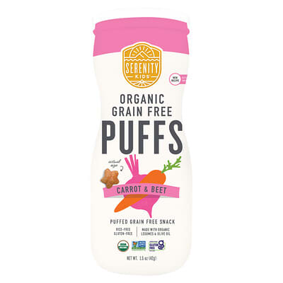 Organic Grain Free Puffs, Carrot & Beet, 1.5 oz (42 g)