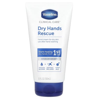 Vaseline Clinical Care™, средство для спасения сухих рук, без отдушки, 5.1 fl oz (150 ml)
