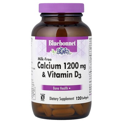 Bluebonnet Nutrition Кальций и Vitamin D3, 120 мягких капсул
