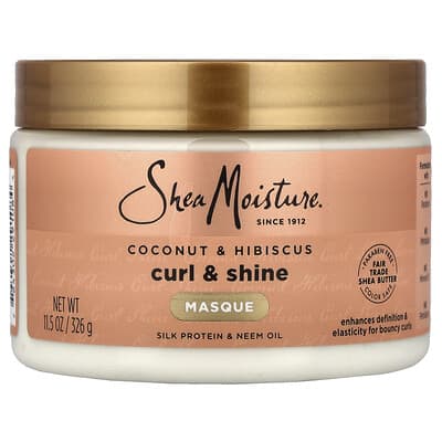 Curl & Shine Hair Masque, Coconut & Hibiscus, 11.5 oz (326 g)