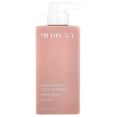 Body Cream, Hyaluronic + Cica Extract, 15 fl oz (444 ml)