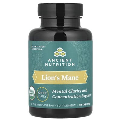 Ancient Nutrition Lion's Mane, 30 таблеток