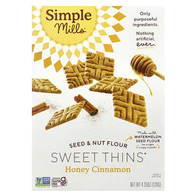 Seed & Nut Flour, Sweet Thins®, Honey Cinnamon, 4.25 oz (120 g)